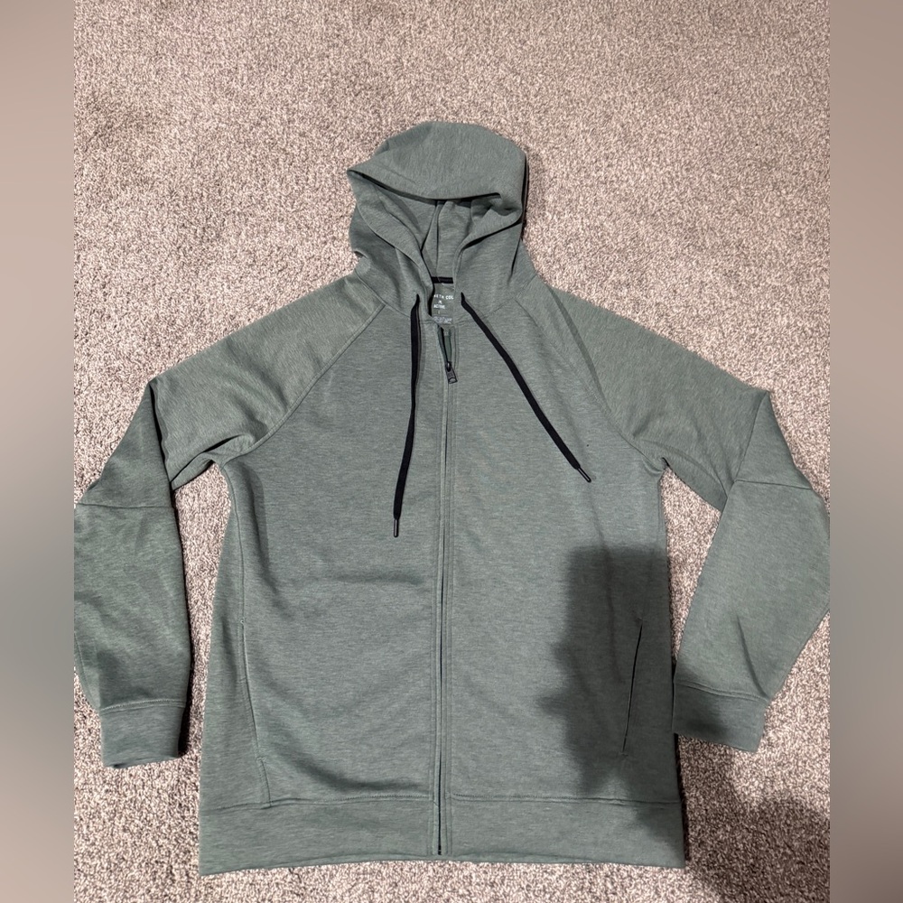 Kenneth Cole Zip-Up Hoodie in Sage Green